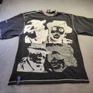 Four Fatherz Shirt Mens 3XL Black Graphic Thick Tee Hip Hop Urban Tupac